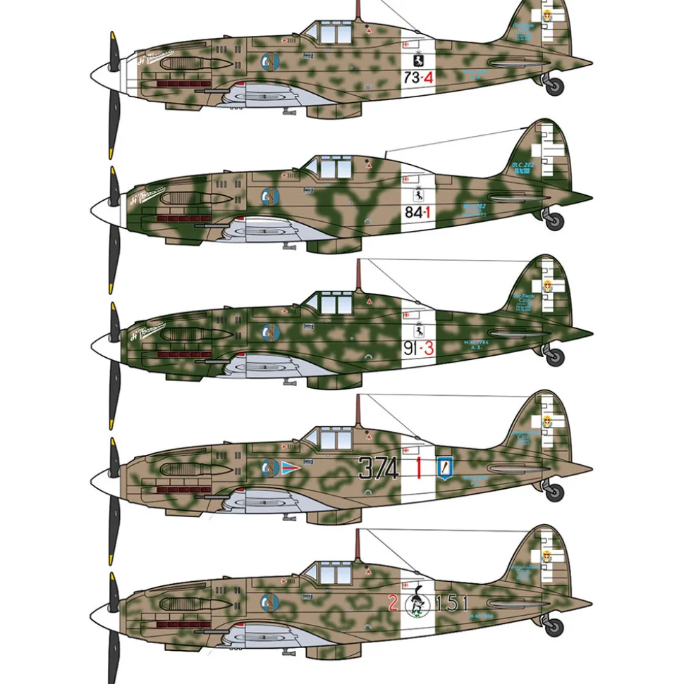 MC.202 Folgore 1/72 Kit - Ace Version 1:72 scale Plastic by Italeri