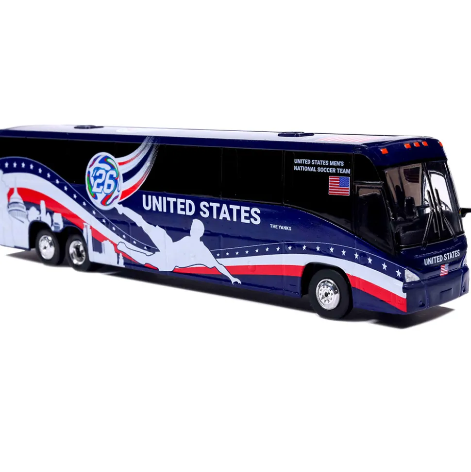 MCI J4500 Coach: World Cup USA National Team 1:87 Scale Diecast Model Bus by Iconic Replicas