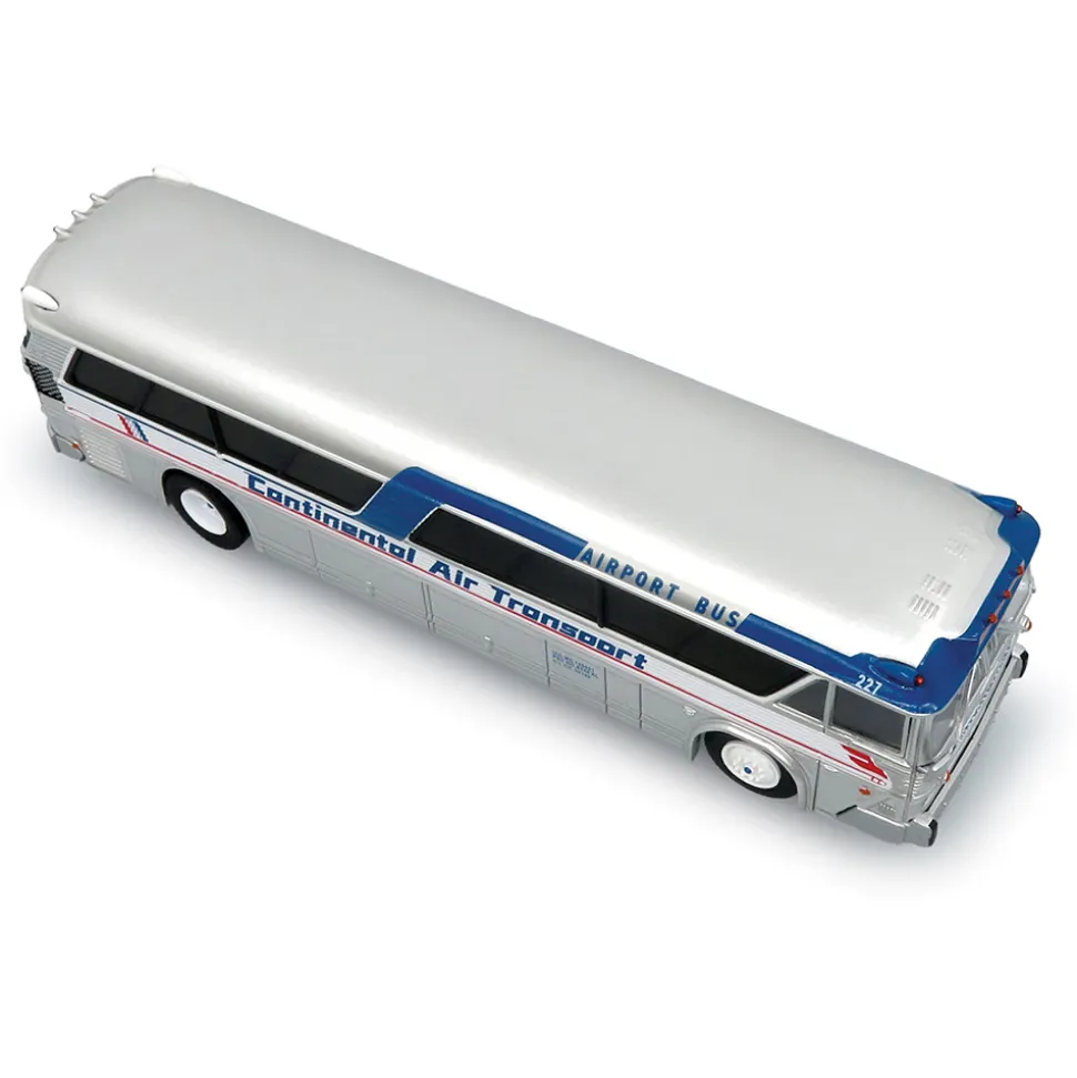 1964 MCI MC-5A Coach: O'Hare Airport Continental Transport 1:87 Scale Diecast Model Bus by Iconic Replicas