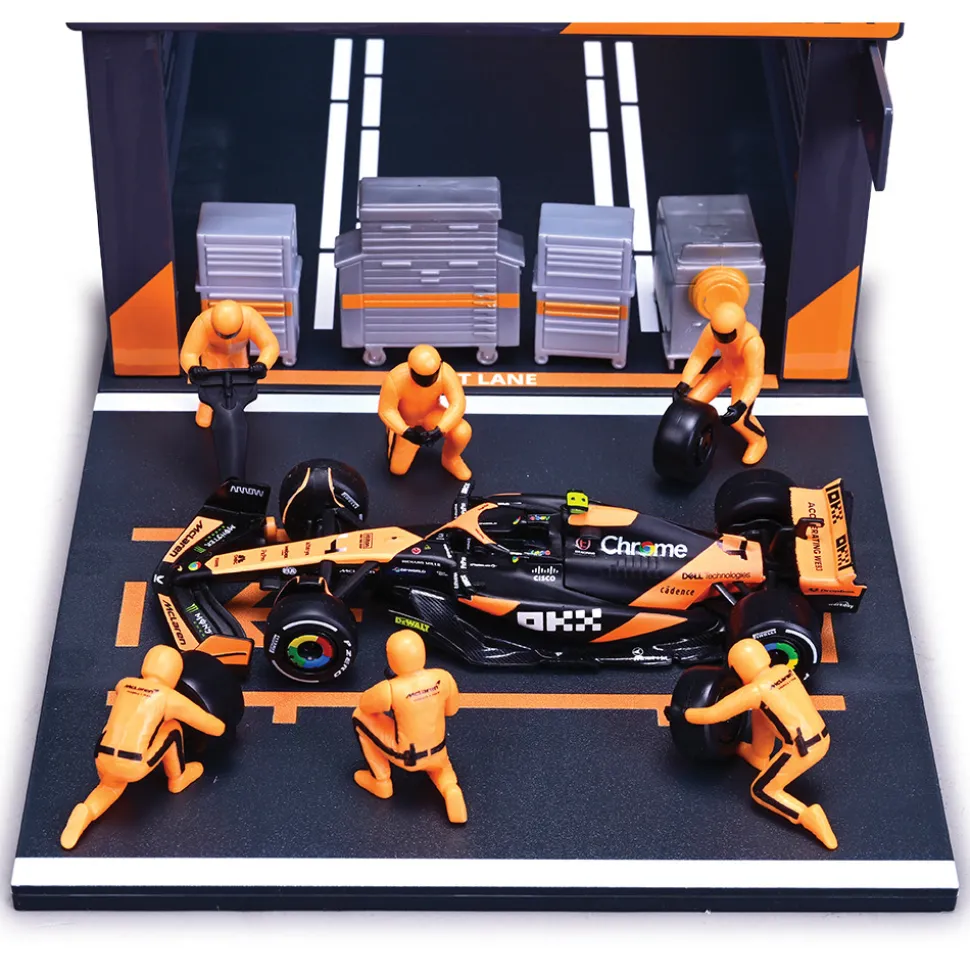 2024 McLaren F1 MCL38 Pit Pass - Norris #4 1:43 Scale Diecast Model Car by Bburago