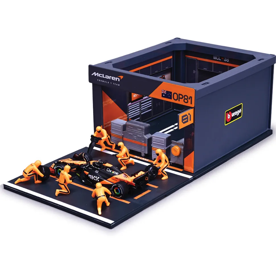 2024 McLaren F1MCL38 Pit Pass - Piastri #81 1:43 Scale Diecast Model Car by Bburago