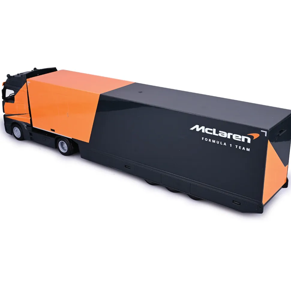 2024 McLaren F1 Semi Truck w/ MCL38 - Norris #4 1:43 Scale Diecast Model Car by Bburago