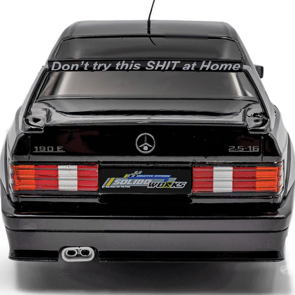 1990 Mercedes-Benz 190 (W201) Evo II Solido Works - Black 1:18 Scale Diecast Model Car by Solido