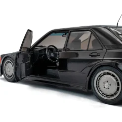 1990 Mercedes-Benz 190 (W201) Evo II Solido Works - Black 1:18 Scale Diecast Model Car by Solido