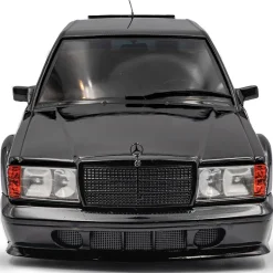 1990 Mercedes-Benz 190 (W201) Evo II Solido Works - Black 1:18 Scale Diecast Model Car by Solido