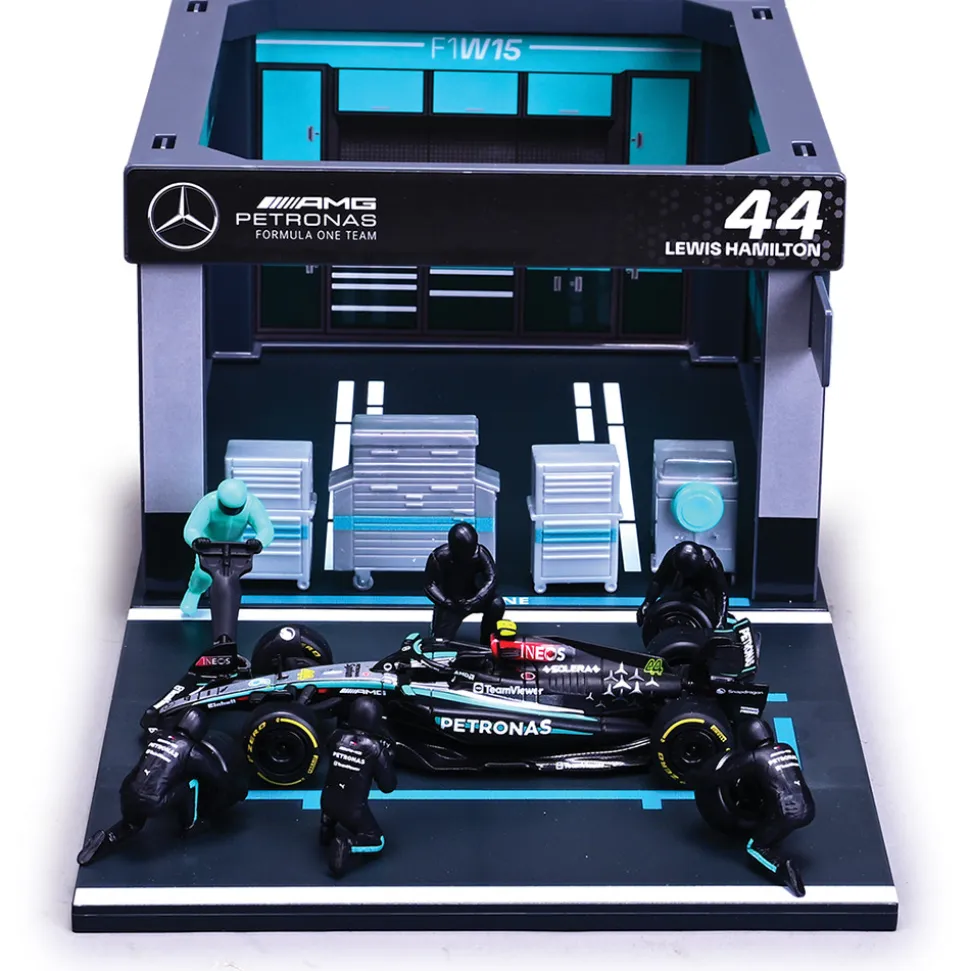 2024 Mercedes F1 W15 Pit Pass - Hamilton #44 1:43 Scale Diecast Model Car by Bburago