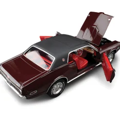 1968 Mercury Cougar XR7G - Black Cherry 1:18 Scale Diecast Model Car by Sunstar