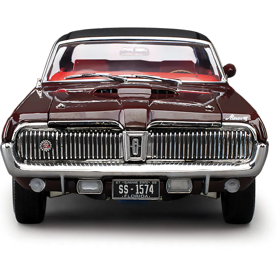 1968 Mercury Cougar XR7G - Black Cherry 1:18 Scale Diecast Model Car by Sunstar