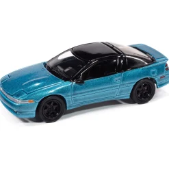 1991 Mitsubishi Eclipse GSX - Tennessee Blue 1:64 Scale Diecast Model Car by Auto World