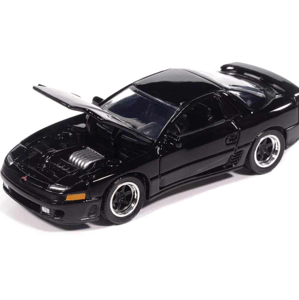 1993 Mitsubishi 3000GT VR-4 - Albany Black Pearl 1:64 Scale Diecast Model Car by Auto World