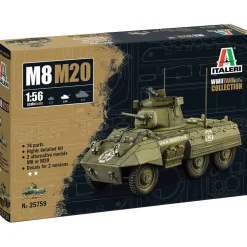 M8/M20 Light Armoured 1/56 Kit 1:56 Scale Plastic Model Kit by Italeri