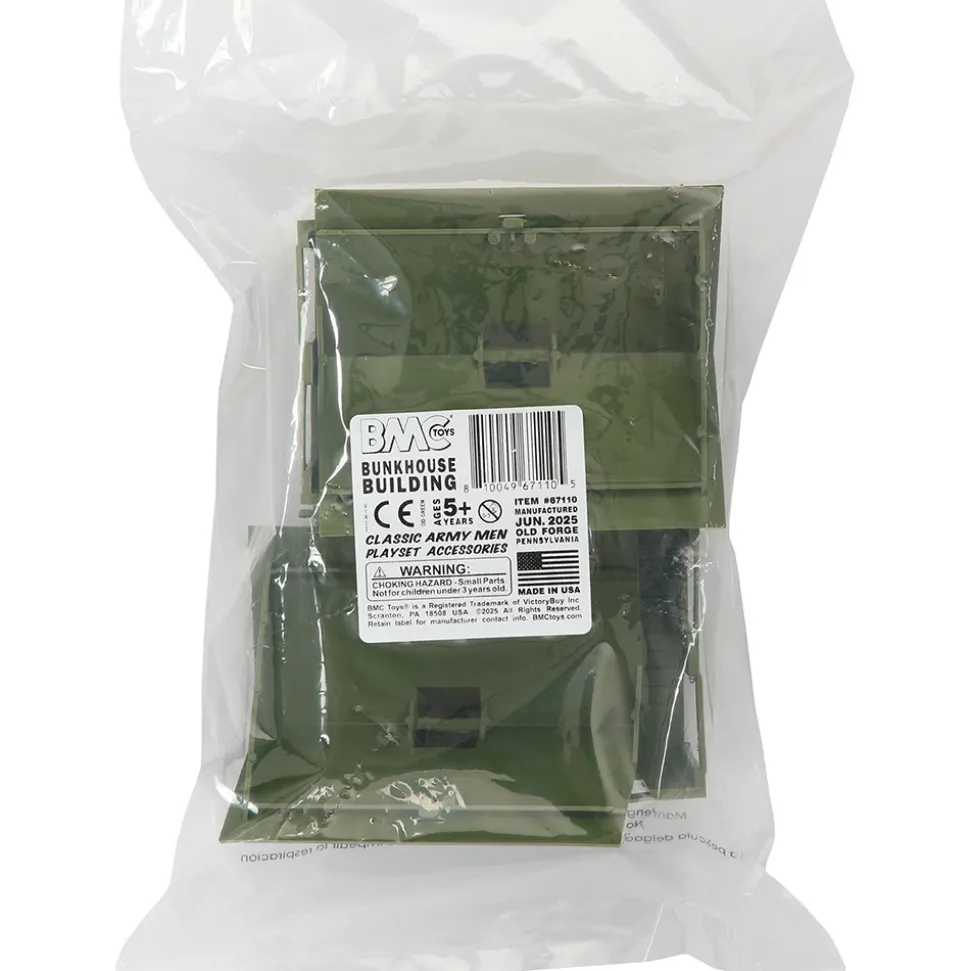 MPC Bunkhouse Building OD Green BMC TOYS (67110) 1:32 scale Plastic by BMC Toys