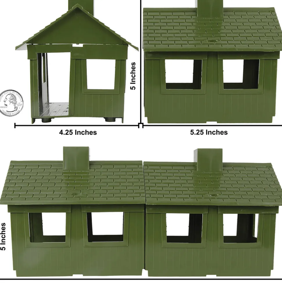 MPC Bunkhouse Building OD Green BMC TOYS (67110) 1:32 scale Plastic by BMC Toys