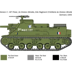M7 Priest Howitzer Motor Carriage 1/35 Kit 1:35 Scale Plastic Model Kit by Italeri
