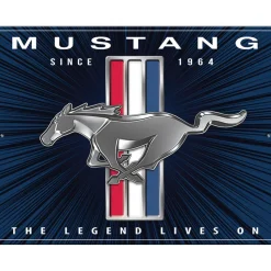 Mustang Lives On Metal Sign Metal Sign by Desperate Enterprises