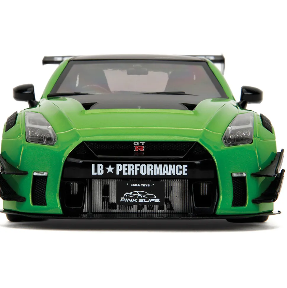 Nissan GT-R (R35) Liberty Walk - Pink Slips Metallic Green 1:18 Scale Diecast Model Car by Pink Slips