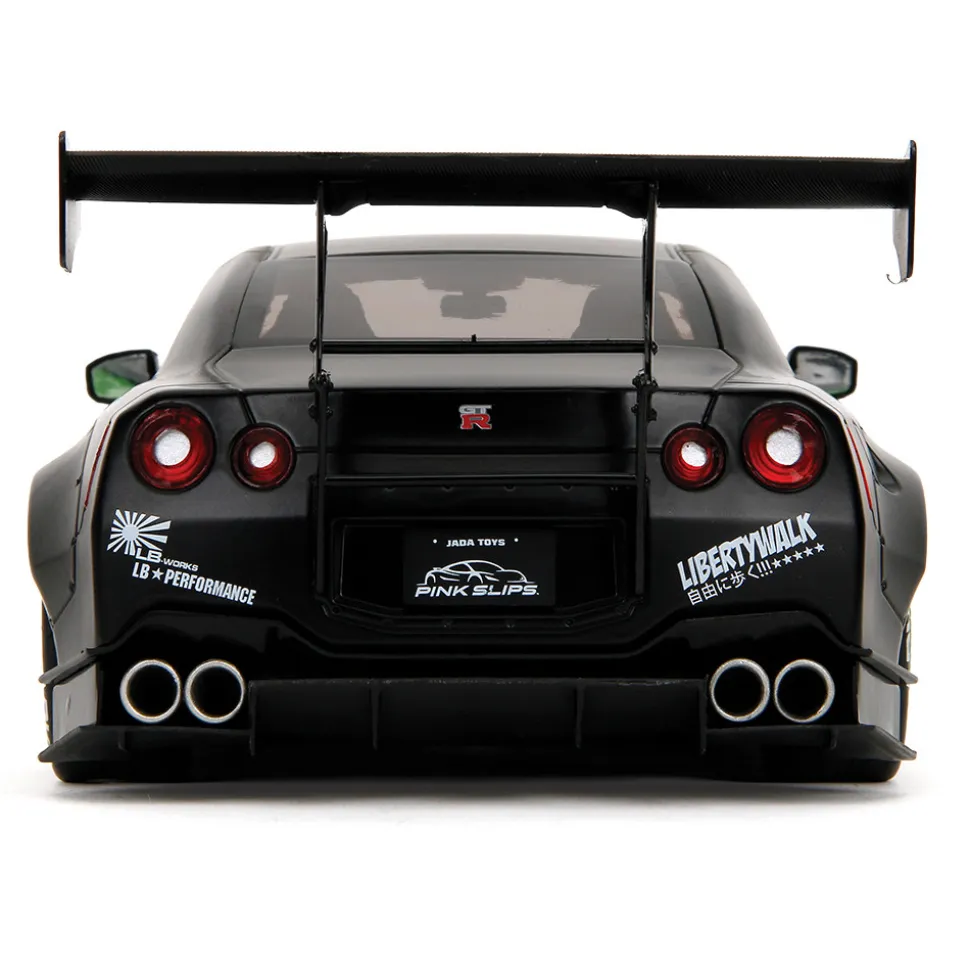 Nissan GT-R (R35) Liberty Walk - Pink Slips Metallic Green 1:18 Scale Diecast Model Car by Pink Slips