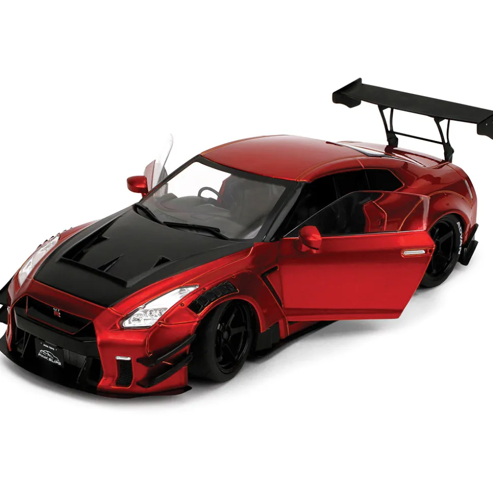 Nissan GT-R (R35) - LIBERTY WALK Red 1:18 Scale Diecast Model Car by Pink Slips