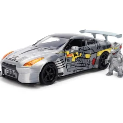 2009 Nissan GT-R (R35) W/Mechagodzilla Diecast Figure 1:24 Scale Diecast Model Car by Jada Toys