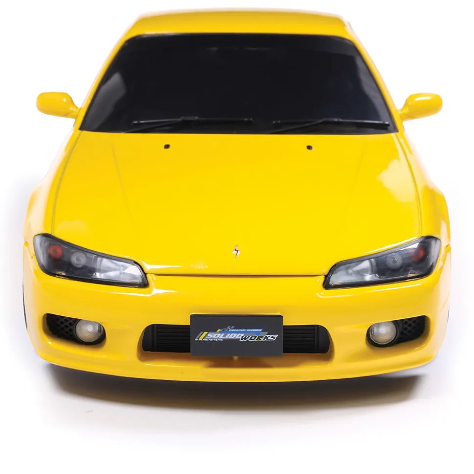 1999 Nissan Silvia S15 Spec-R Aero - Lightning Yellow 1:18 Scale Diecast Model Car by Solido