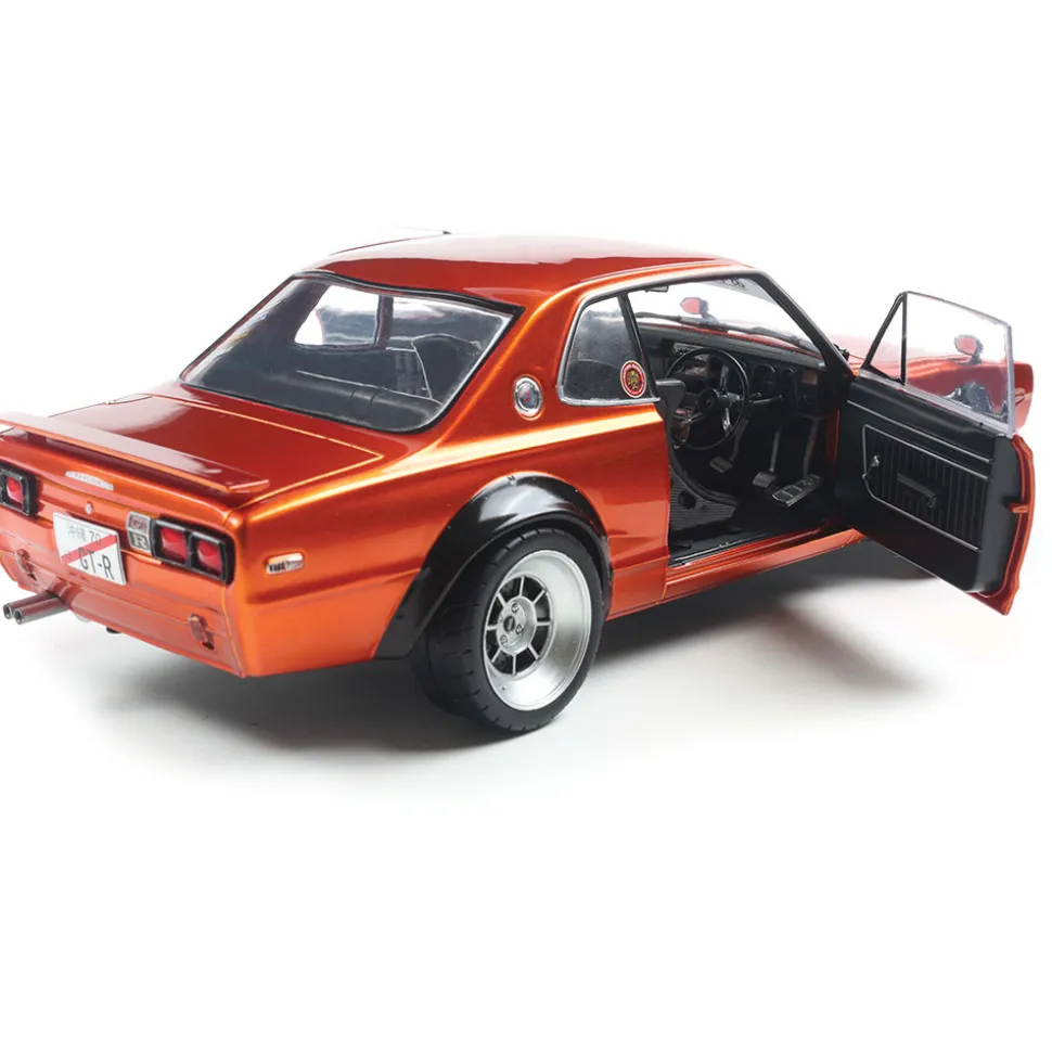 1970 Nissan Skyline (C10) Hakosuka Solido Works - Orange Metallic 1:18 Scale Diecast Model Car by Solido