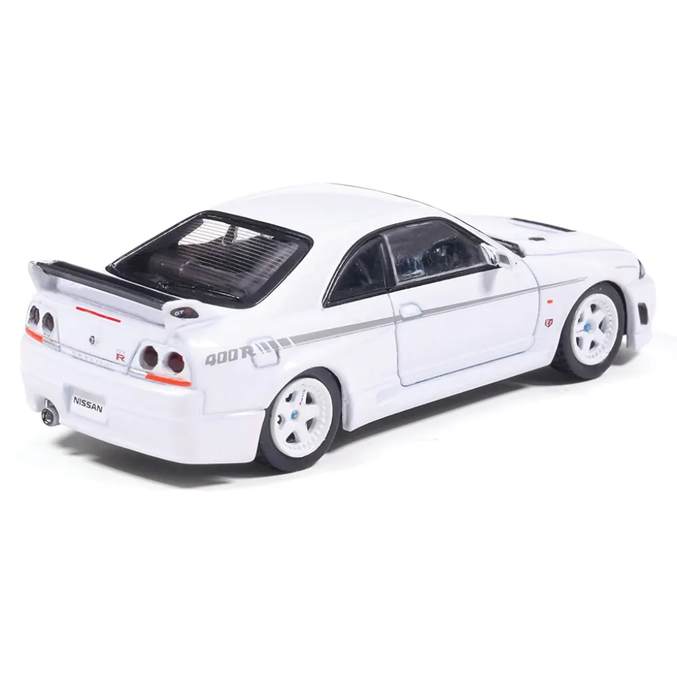 1997 Nissan Skyline GT-R R33 Nismo 400R - White 1:64 Scale Diecast Model Car by IXO Models
