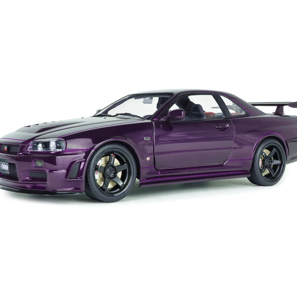 1999 Nissan Skyline (R34) GT-R Z Tune - Midnight Purple 1:18 Scale Diecast Model Car by Solido