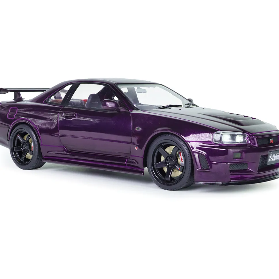 1999 Nissan Skyline (R34) GT-R Z Tune - Midnight Purple 1:18 Scale Diecast Model Car by Solido