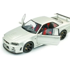 1999 Nissan Skyline (R34) GT-R Z Tune - Silver 1:18 Scale Diecast Model Car by Solido