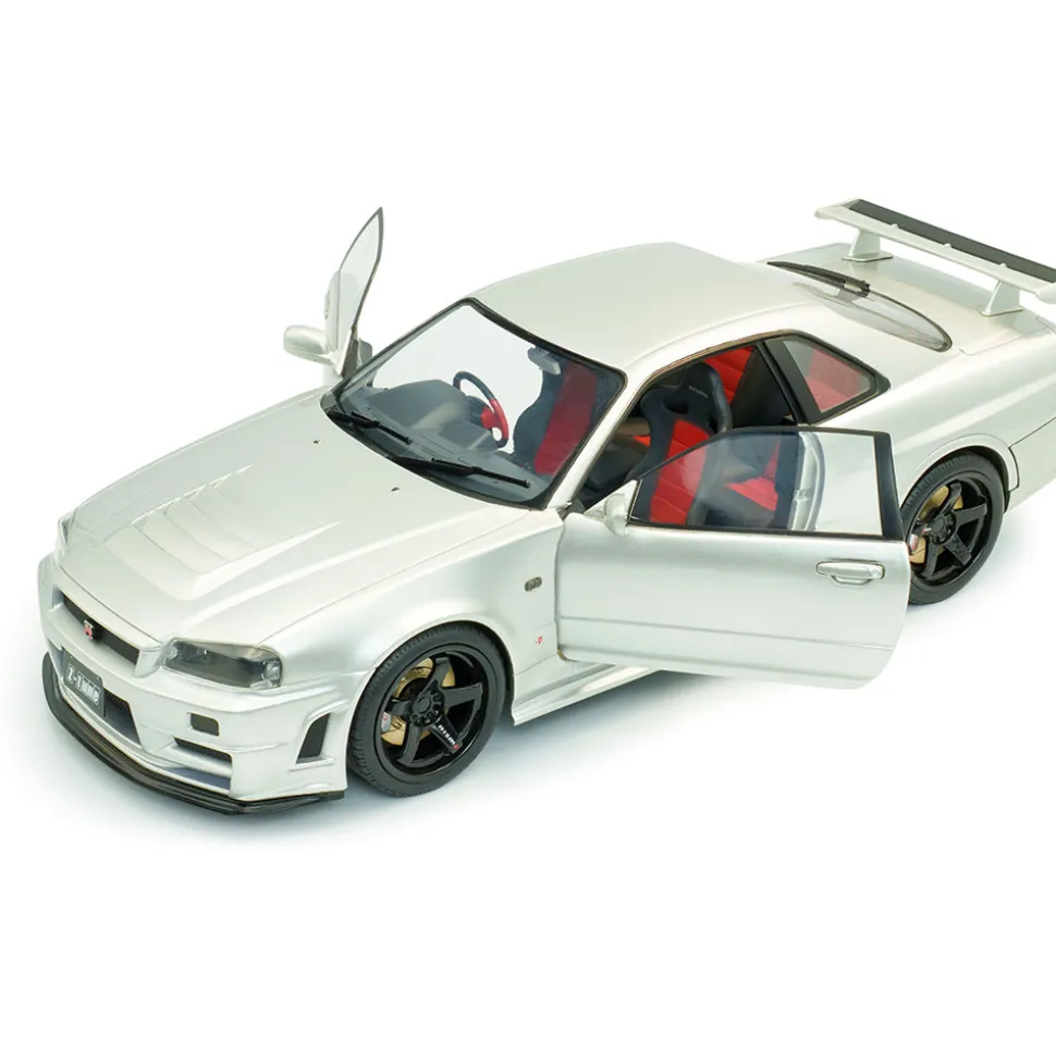 1999 Nissan Skyline (R34) GT-R Z Tune - Silver 1:18 Scale Diecast Model Car by Solido