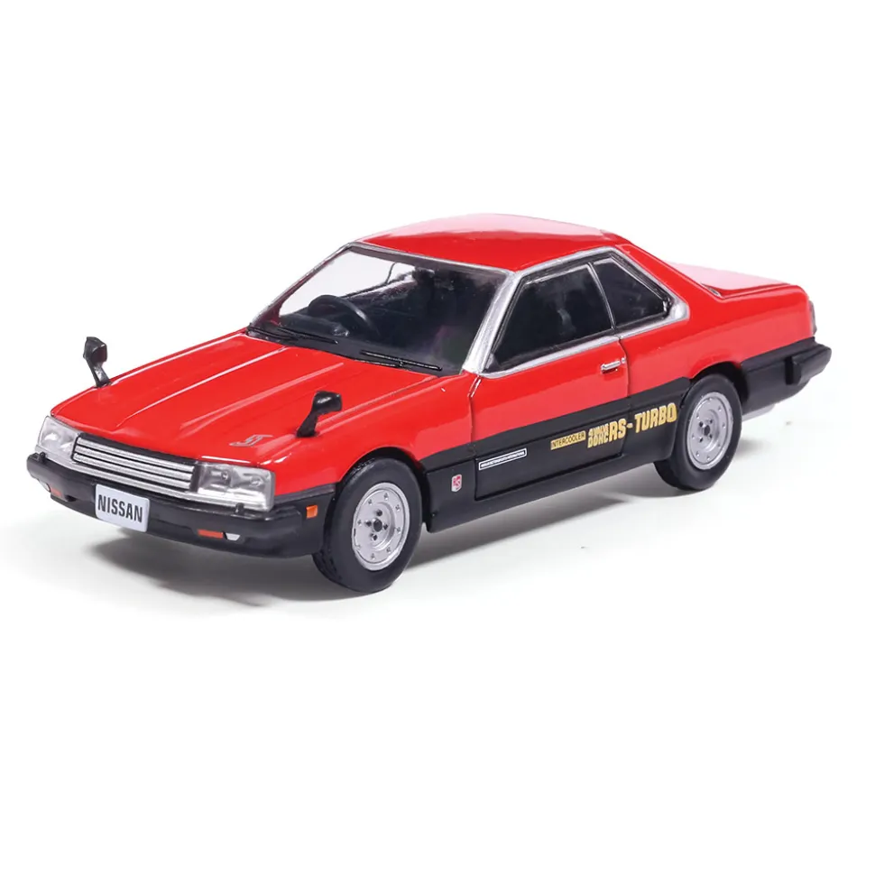 1983 Nissan Skyline 2000 Turbo RS (R30) "Iron Mask" - Red and Black 1:64 Scale Diecast Model Car by IXO Models