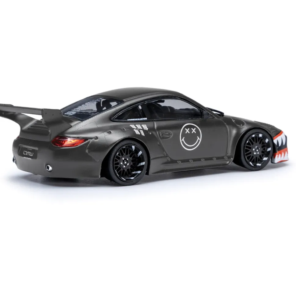 Old and New Porsche 997 - Grey 1:43 Scale Diecast Model Car by IXO Models