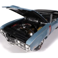 1968 Oldsmobile Holiday Coupe 442 Hemmings Muscle Machines - Code F Teal Frost 1:18 Scale Diecast Model Car by American Muscle - Ertl