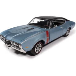 1968 Oldsmobile Holiday Coupe 442 Hemmings Muscle Machines - Code F Teal Frost 1:18 Scale Diecast Model Car by American Muscle - Ertl
