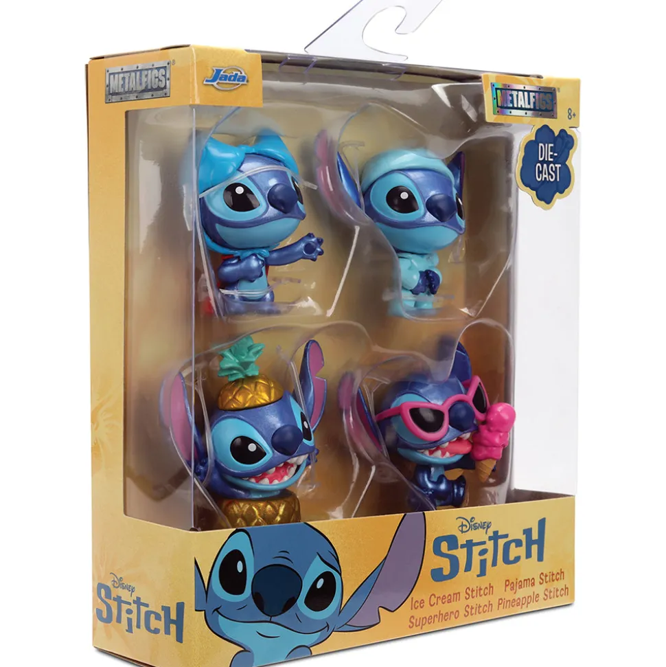 4-Pack 2.5" STITCH Wave #3 Metal Figures Diecast Figures by Jada Toys