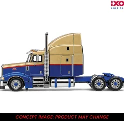 2014 Peterbilt 388 - Blue and Champagne 1:43 Scale Diecast Model Truck by IXO Models