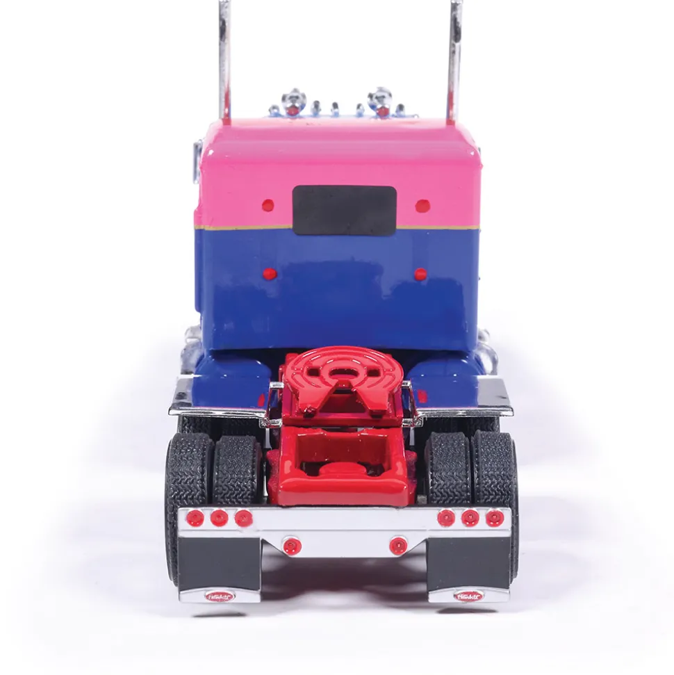 1973 Peterbilt 359 - Blue And Pink 1:64 Scale Diecast Model Truck by IXO Models