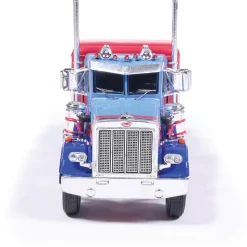 1973 Peterbilt 359 - Blue And Pink 1:64 Scale Diecast Model Truck by IXO Models