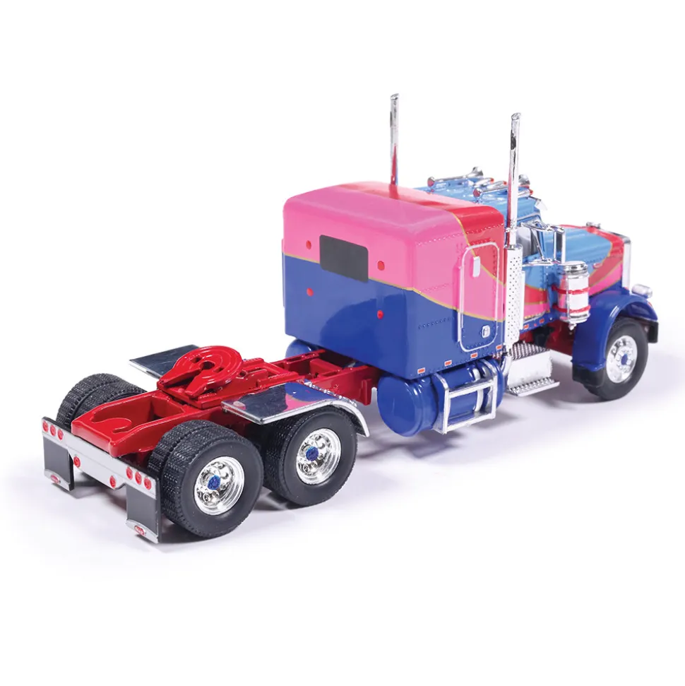 1973 Peterbilt 359 - Blue And Pink 1:64 Scale Diecast Model Truck by IXO Models