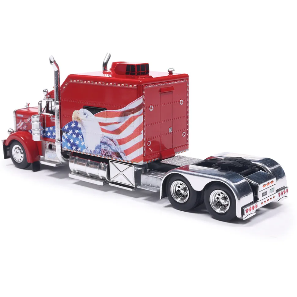 Peterbilt 379 Custom - Red with Eagle 1:64 Scale Diecast Model Truck by IXO Models