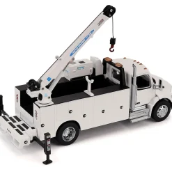 Peterbilt Model 536 Auto-Crane Titan85-Body HC14-Crane Work Truck with Miller EnPak - White 1:50 Scale Diecast Model Truck by Diecast Masters