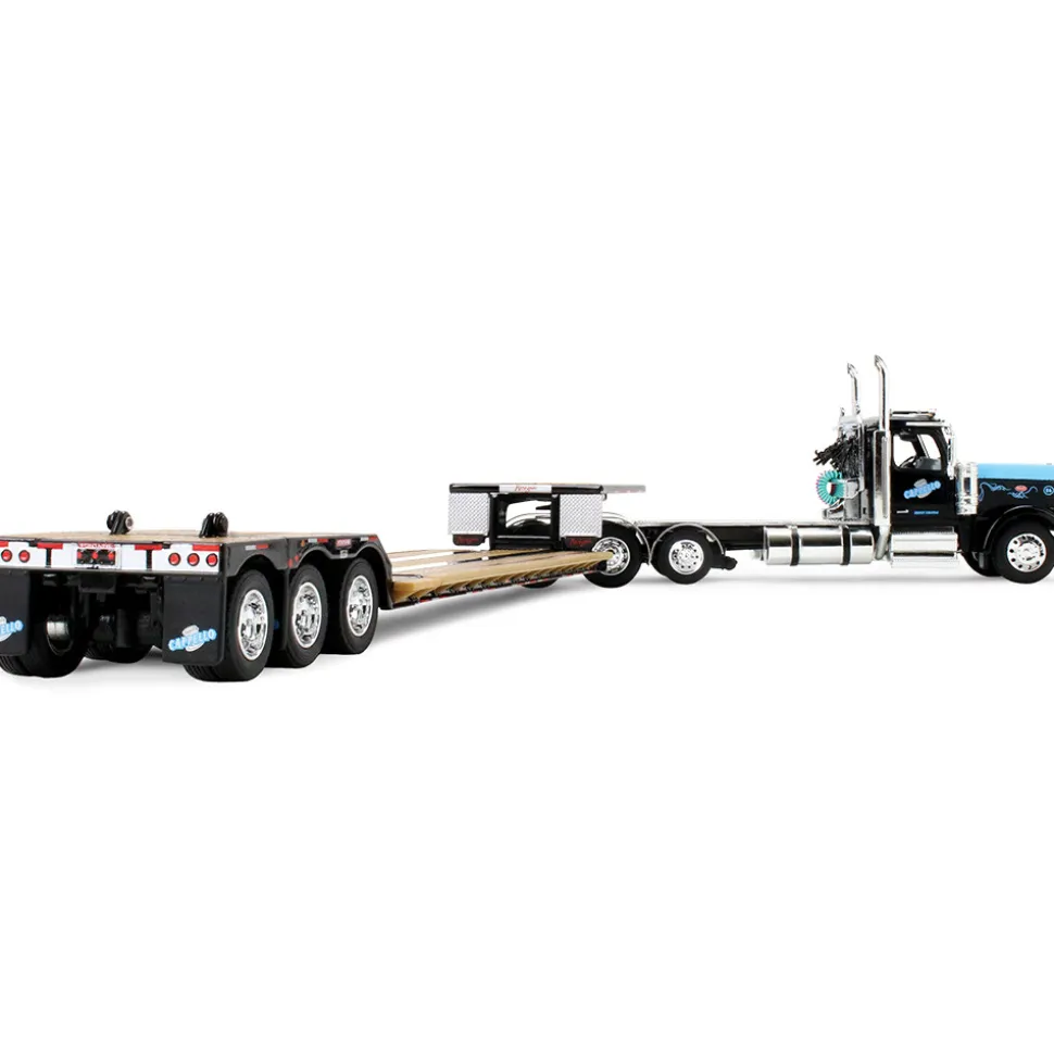 Peterbilt® Model 589 Day Cab & Fontaine® Renegade™ LXT40 Lowboy Trailer with Fliptail - Cappello Heavy Transport 1:64 Scale Diecast Model Truck by Diecast Promotions
