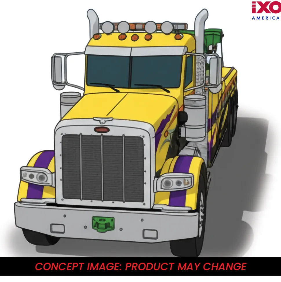 1980 Peterbilt 359 Wrecker - Yellow And Purple 1:43 Scale by IXO Models