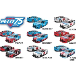 Petty Family 75 Years of Racing 8-Car Commemorative Set 1:64 Scale Diecast Model Car by Lionel Racing