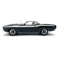 1972 Plymouth Cuda 340 - Black 1:18 Scale Diecast Model Car by Acme