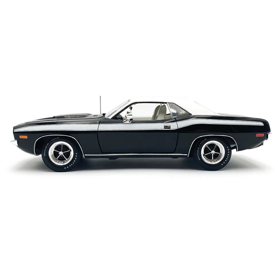 1972 Plymouth Cuda 340 - Black 1:18 Scale Diecast Model Car by Acme