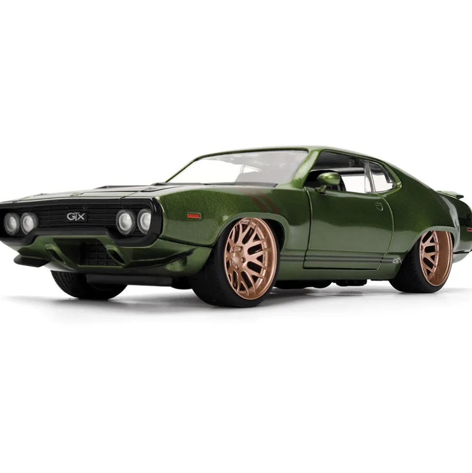 1972 Plymouth GTX - Green 1:24 Scale Diecast Model Car by Jada Toys