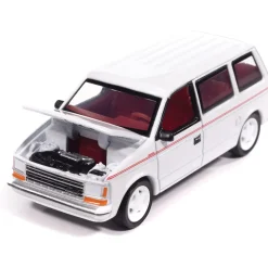 1989 Plymouth Voyager Turbo - Bright White 1:64 Scale Diecast Model Car by Auto World