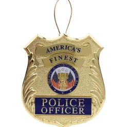 Police Badge Ornament 85-71130 Metal by Heroes Series
