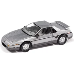 1985 Pontiac Fiero GT - Light Gray Poly w/ Dark Silver Lower 1:64 Scale Diecast Model Car by Johnny Lightning